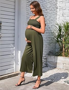 Amazon.com: ClearFlower Maternity Jumpsuit Summer Smocked